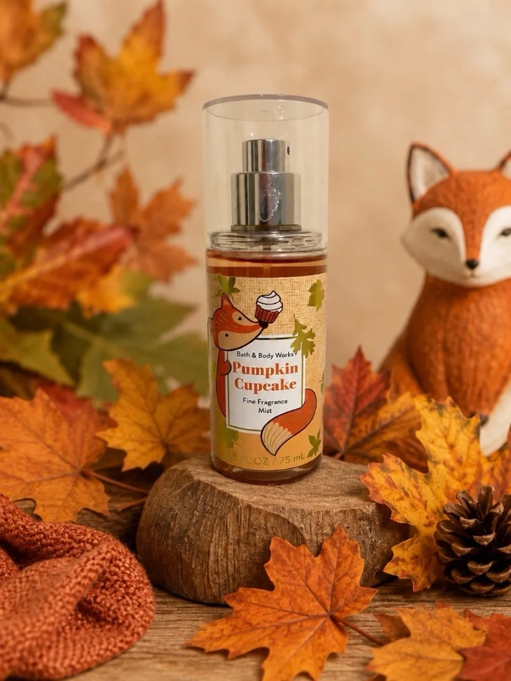BBW Pumpkin Cupcake Travel Size Fine Fragrance Mist 2.5oz Discontinued Fox